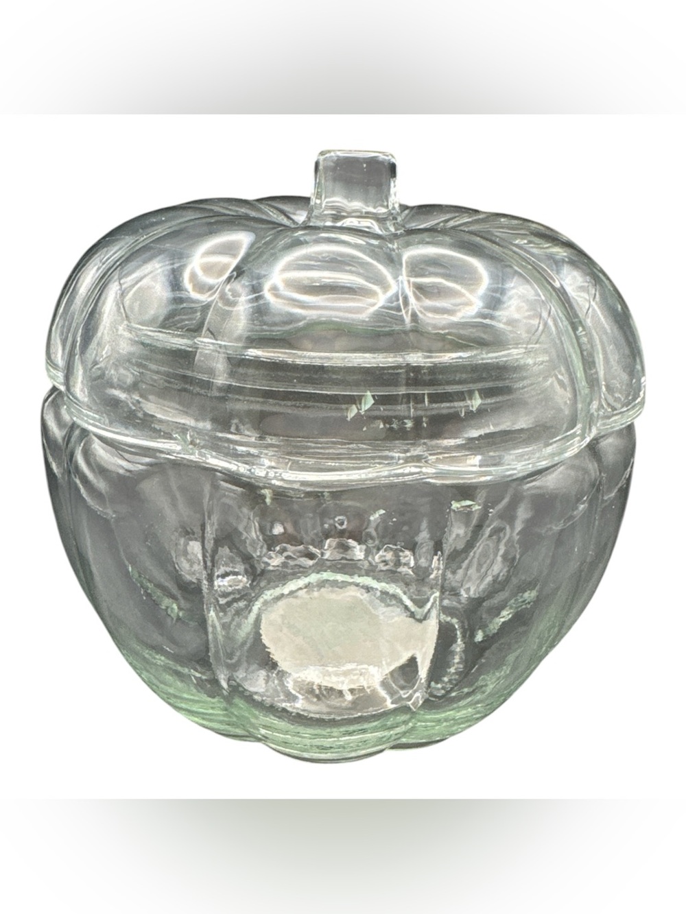 Robert Stanley Home Collection, clear pumpkin jar with lid